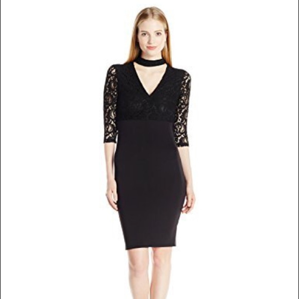 Black Long Sleeve Lace Dress